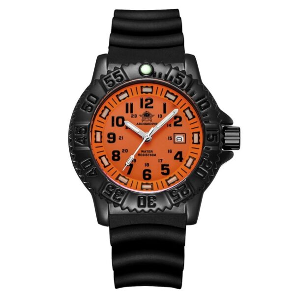 Addies Dive Men Fashion Casual Watch Calendar Display 50m Waterproof Tube Luminous Watch Orange Dial Rotating Bezel Quartz Watch - Image 16