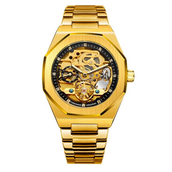 Forsining Fashion Mens Watches Automatic Mechanical Stainless Steel Fashion Business Skeleton Wrist watch Relogio Masculino - Image 10