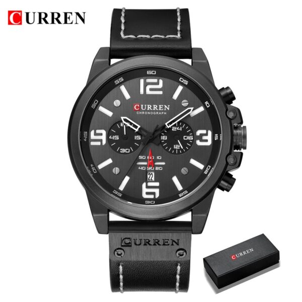 Men Watches Top Luxury Brand Waterproof Sport Wrist Watch Chronograph Quartz Military Genuine Leather Relogio Masculino - Image 17