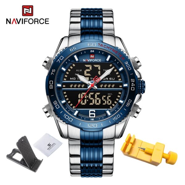 Sport Men Wrist Watch Digital Waterproof Quartz Chronograph Stainless Steel Clock Male Relogio Masculino - Image 16