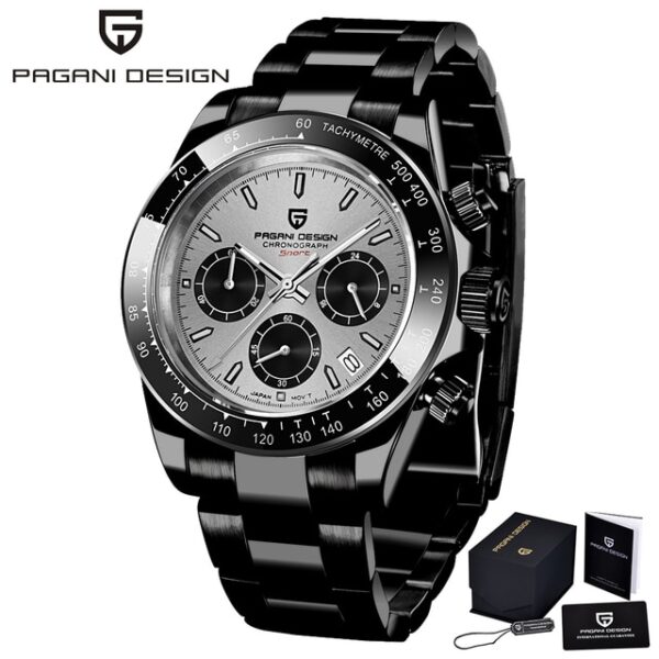 40mm New PAGANI DESIGN Men Quartz Watches Sapphire Luxury Chronograph Stainless Steel Waterproof Men Watch - Image 10