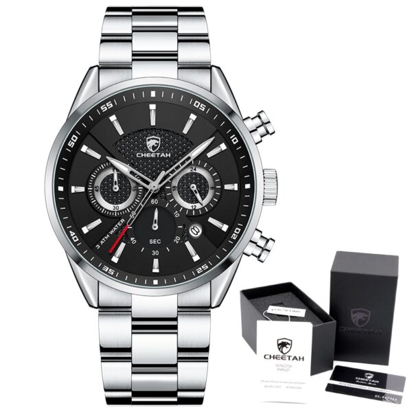 New Watch Top Brand Casual Sport Chronograph Men Watches Stainless Steel Wristwatch Big Dial Waterproof Quartz Clock - Image 11