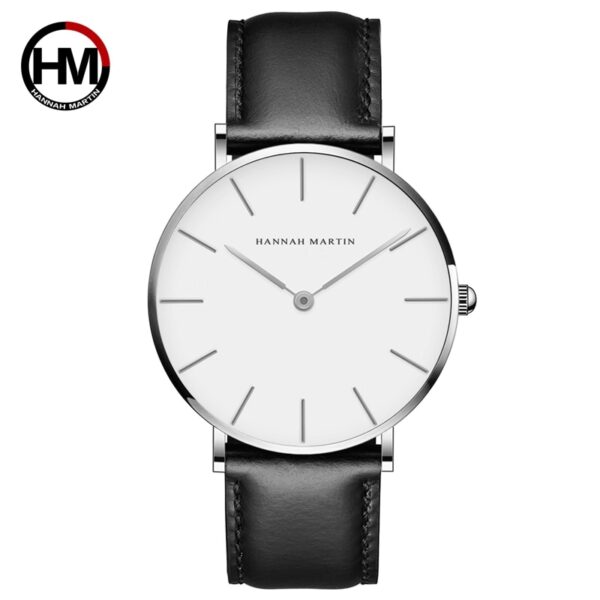 High Quality Rose Gold Dial Watch Men Leather Waterproof Wristwatch Women Dress Fashion Japan Quartz Movement Saat - Image 12