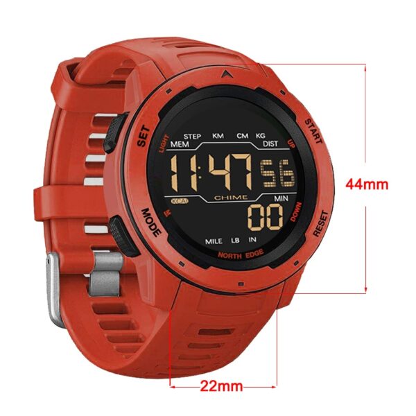 New Men Digital Watch Sports Watches Dual Time Pedometer Alarm Clock Waterproof 50M Digital Watch Military Clock - Image 7