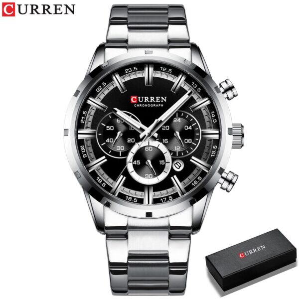 New Men Watches Top Brand Luxury Wrist Watch Quartz Clock Watch Men Waterproof Chronograph - Image 2