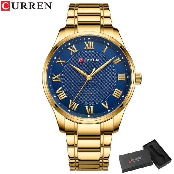 Classic Casual Watch for Men with Stainless Steel Band Simple Quartz Wristwatches with Rome Numbers for Business Man - Image 10