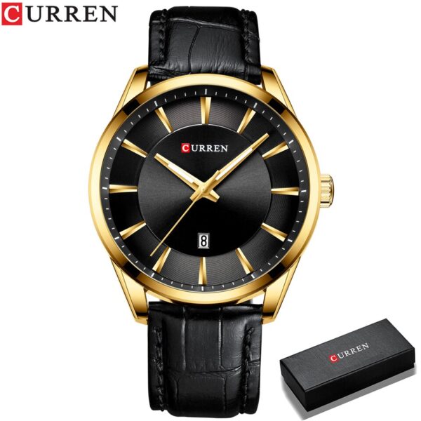 Quartz Watches for Men Leather Strap Male Wristwatches Top Luxury Brand Business Men Clock  45 mm Reloj Hombres - Image 5