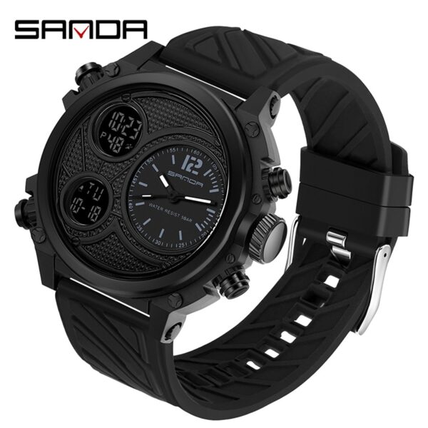 Display Quartz Watch for Men LED Sport Digital Watches 50m Waterproof Electronic Wristwatch Alarm Clock Relogio - Image 5