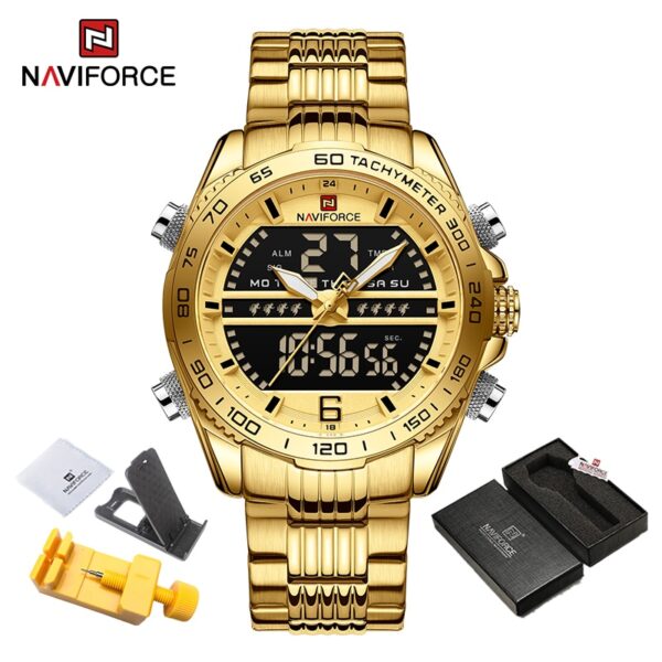 Sport Men Wrist Watch Digital Waterproof Quartz Chronograph Stainless Steel Clock Male Relogio Masculino - Image 13