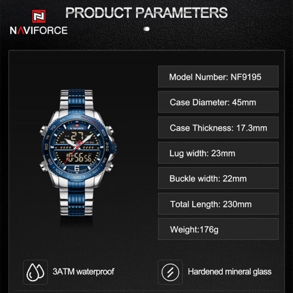 Digital Sport Watch For Men Steel Waterproof Chronograph Clock Fashion Luminous Quartz Wrist watches - Image 8