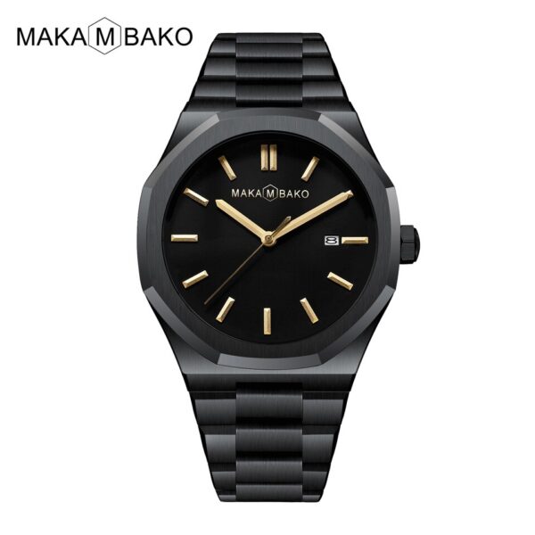 Original Top Brand All Black Stainless Steel Men Wristwatch Classic Business Waterproof Japan Movement Quartz Watch For Men - Image 11