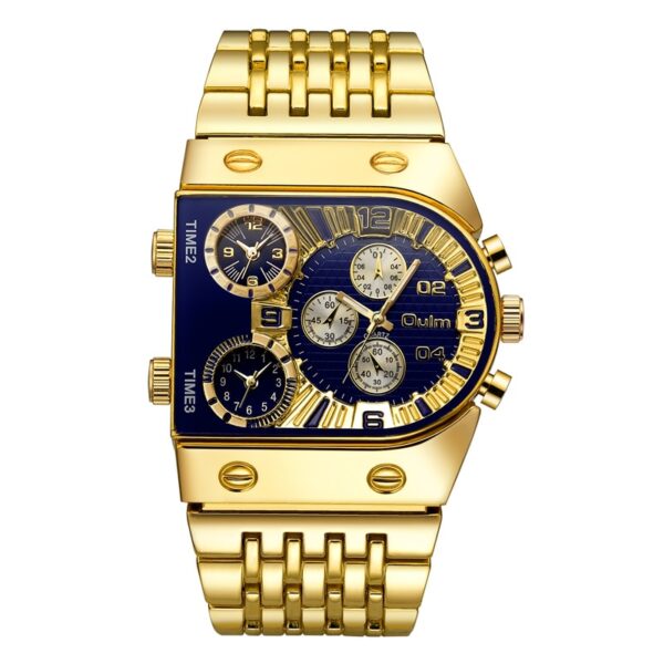 Brand New Oulm Quartz Watches Men Military Waterproof Wristwatch Luxury Gold Stainless Steel Male Watch Relogio Masculino - Image 3