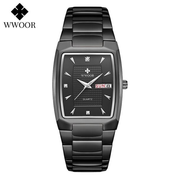 Men's Wristwatch  WWOOR Brand Luxury Quartz Watch Waterproof Business Male Date Clock Casual Fashion Black Relogio Masculino - Image 12