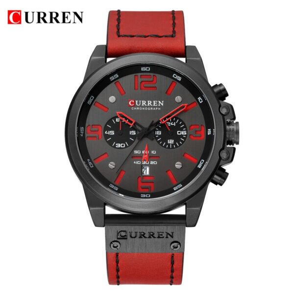 Men Watches Top Luxury Brand Waterproof Sport Wrist Watch Chronograph Quartz Military Genuine Leather Relogio Masculino - Image 12