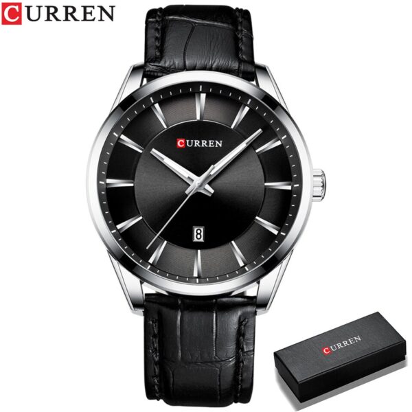 Quartz Watches for Men Leather Strap Male Wristwatches Top Luxury Brand Business Men Clock  45 mm Reloj Hombres - Image 6