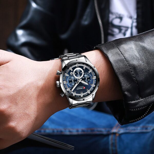 New Men Watches Top Brand Luxury Wrist Watch Quartz Clock Watch Men Waterproof Chronograph - Image 5