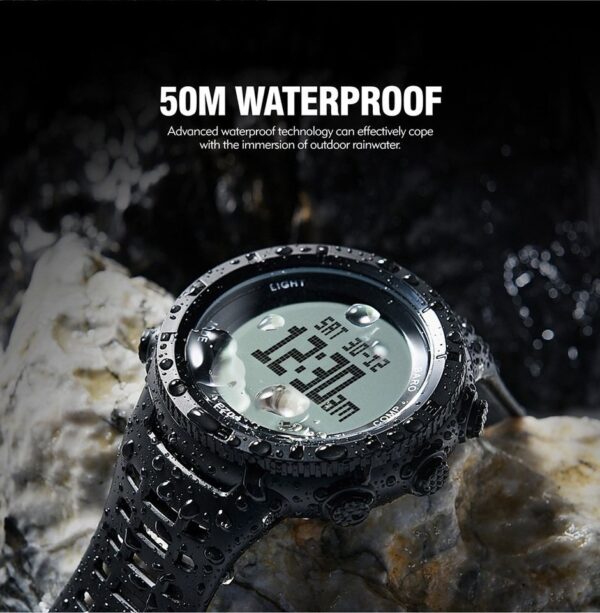 Professional Climbing Hiking Wristwatches Altimeter Barometer Compass Men Digital Sports Watch 50M Waterproof - Image 5