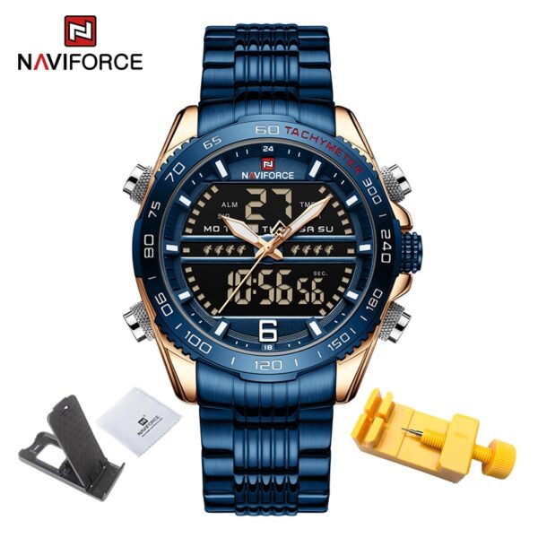 Sport Men Wrist Watch Digital Waterproof Quartz Chronograph Stainless Steel Clock Male Relogio Masculino - Image 14