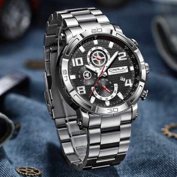 Men Watches Big Dial Waterproof Stainless Steel with Luminous hands Date Sport Chronograph Watches Relogio Masculino - Image 13