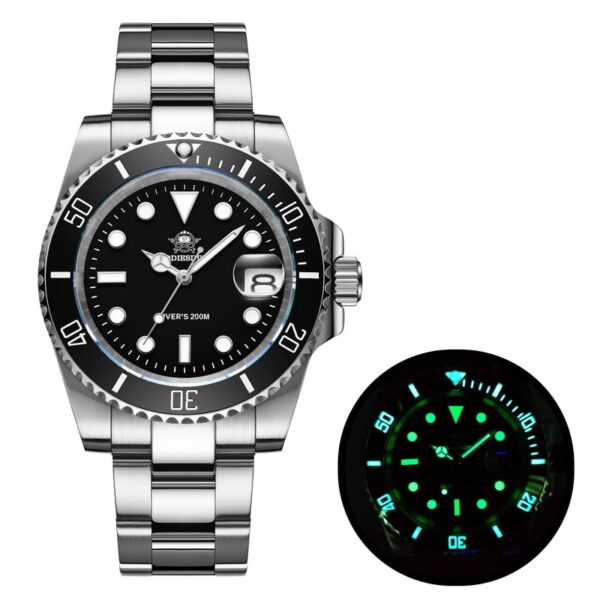 Men Luxury Quartz Watch 200m diver watches 41mm Ceramic Bezel Calendar Display Luminous Watches Men watch - Image 14