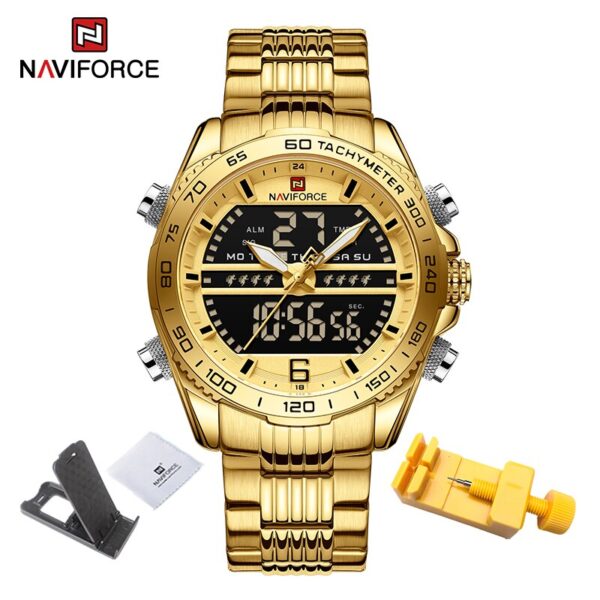 Sport Men Wrist Watch Digital Waterproof Quartz Chronograph Stainless Steel Clock Male Relogio Masculino - Image 12