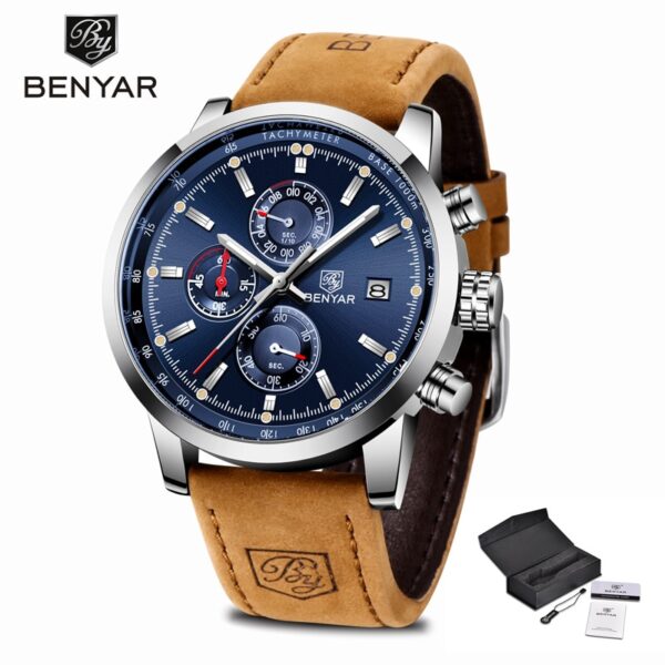 Men Luxury Brand Quartz Watch Fashion Chronograph Watch Reloj Hombre Sport Clock Male Hour Relogio Masculino 2023 - Image 6