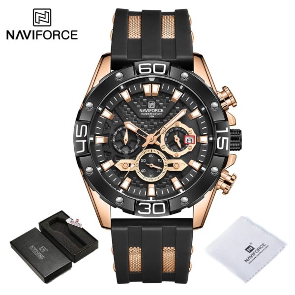 New Luxury Watches for Men Fashion Silicone Strap Military Waterproof Sport Chronograph Quartz WristWatch Clock With Date - Image 6