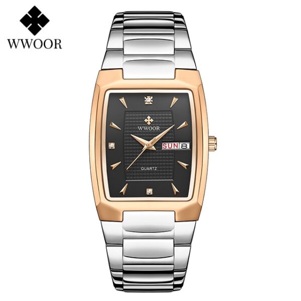 Men's Wristwatch  WWOOR Brand Luxury Quartz Watch Waterproof Business Male Date Clock Casual Fashion Black Relogio Masculino - Image 22