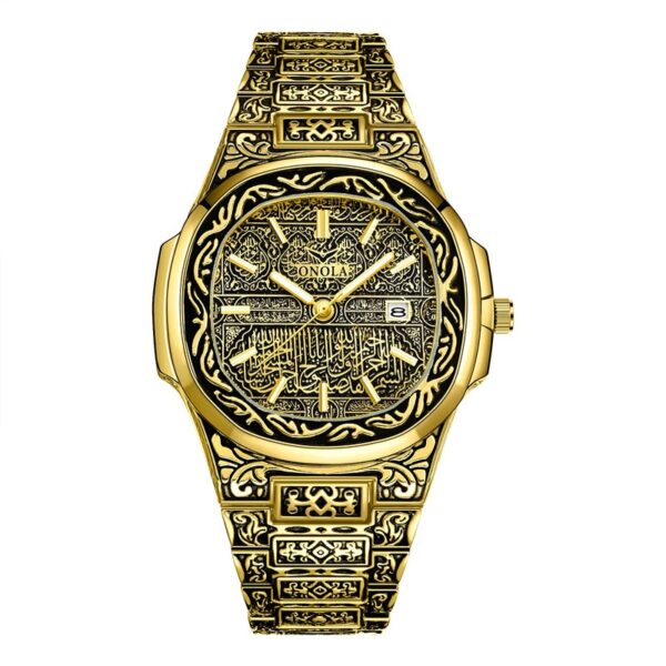 Quartz Watch Men Brand luxury Retro golden stainless steel watch men gold mens watch reloj hombre - Image 7