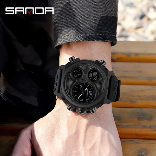 Display Quartz Watch for Men LED Sport Digital Watches 50m Waterproof Electronic Wristwatch Alarm Clock Relogio - Image 2