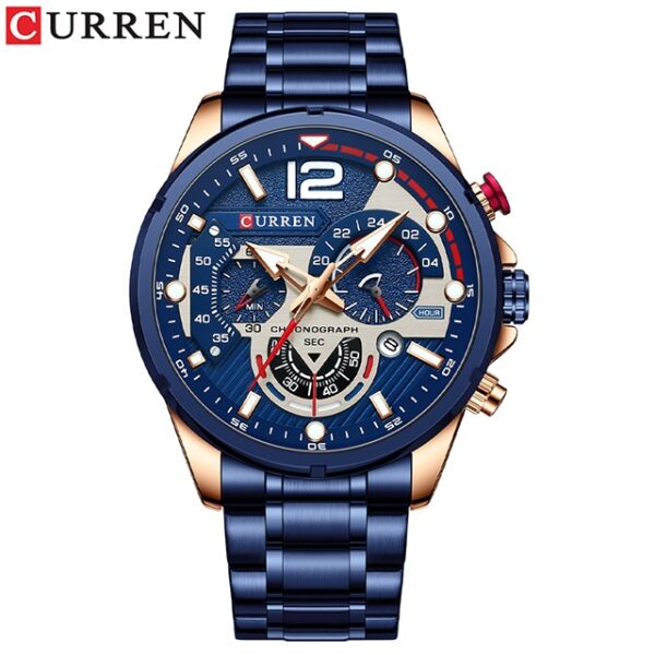 Casual Business Chronograph Waterproof Stainless Steel Watch Mens New Luxury Fashion Quartz Men Watches - Image 9