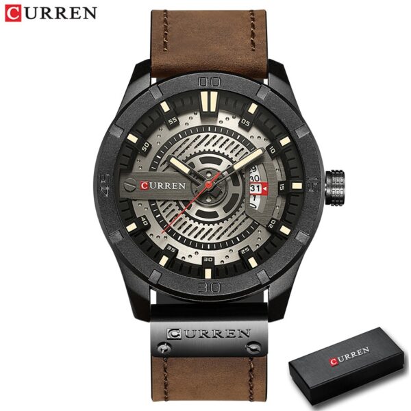 New Men Military Sports Watches Men Quartz Date Clock Man Casual Leather Wrist Watch Relogio Masculino - Image 2