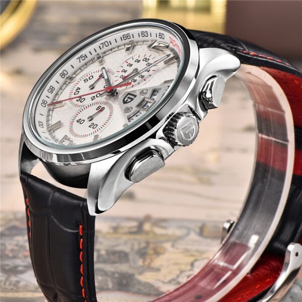 Men Quartz Watches Luxury Brands Fashion Timed Movement Military Watches Leather Quartz Watches - Image 4