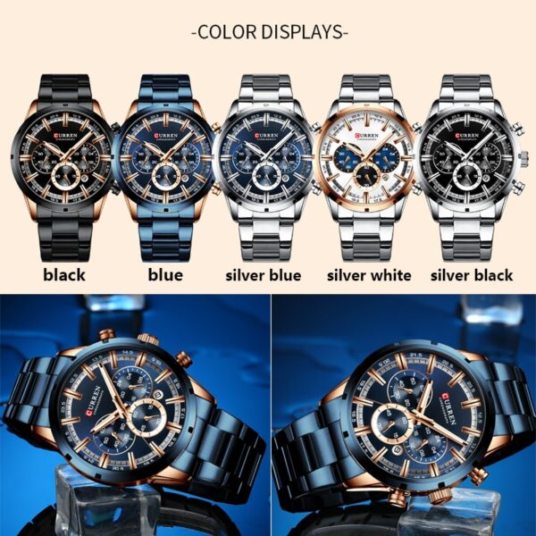 New Men Watches Top Brand Luxury Wrist Watch Quartz Clock Watch Men Waterproof Chronograph - Image 7