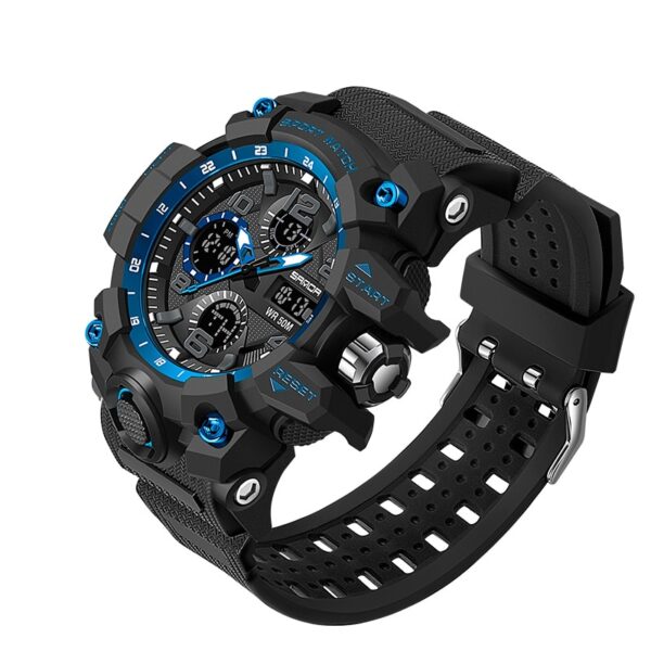 Sports Military Men Watches Waterproof Dual Display Quartz Wristwatch For Male Clock Stopwatch Relogios Masculino - Image 4