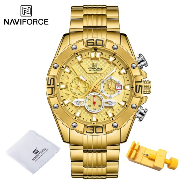 New Watches For Men Luxury Original Classic Quartz Clock Analog Chronograph Sport Waterproof Steel Band WristWatch - Image 4