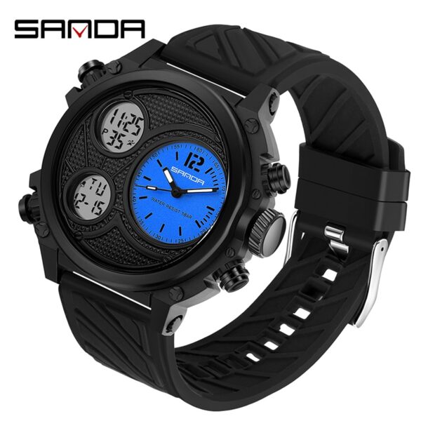 Display Quartz Watch for Men LED Sport Digital Watches 50m Waterproof Electronic Wristwatch Alarm Clock Relogio - Image 7