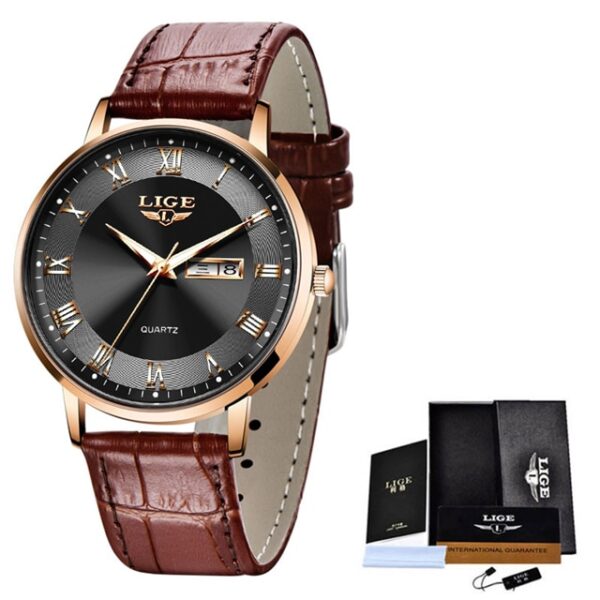 LIGE Brand Women Watches Ultra-thin Luxury Quartz Watch Fashion Ladies Clock Stainless Steel Waterproof Calendar Week Wristwatch - Image 11