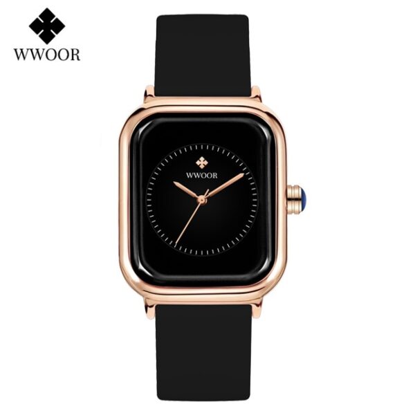 Luxury Brand Watches For Women Fashion Square Purple Ladies Quartz Wristwatch Waterproof Silicone Band Relogio Feminino - Image 4