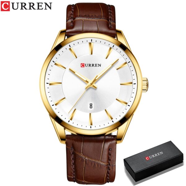 Quartz Watches for Men Leather Strap Male Wristwatches Top Luxury Brand Business Men Clock  45 mm Reloj Hombres - Image 9