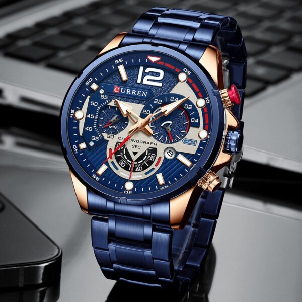 Casual Business Chronograph Waterproof Stainless Steel Watch Mens New Luxury Fashion Quartz Men Watches - Image 14