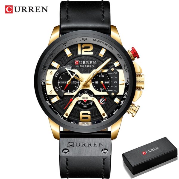 New Casual Sport Watches for Men Top Brand Luxury Military Leather Wrist Watch Man Clock Fashion Chronograph Wristwatch - Image 10