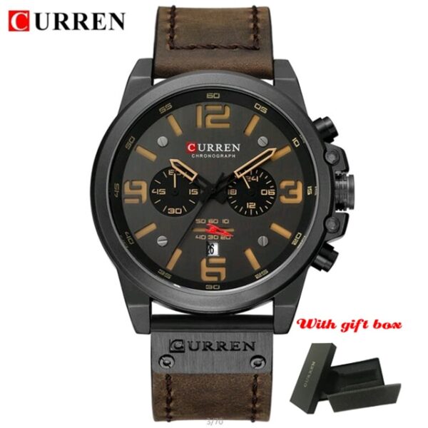 CURREN 8314 Luxury Brand Quartz Men Watch Military Waterproof Leather Strap Sport Mens Watches Fashion Casual Male Clock часы - Image 14