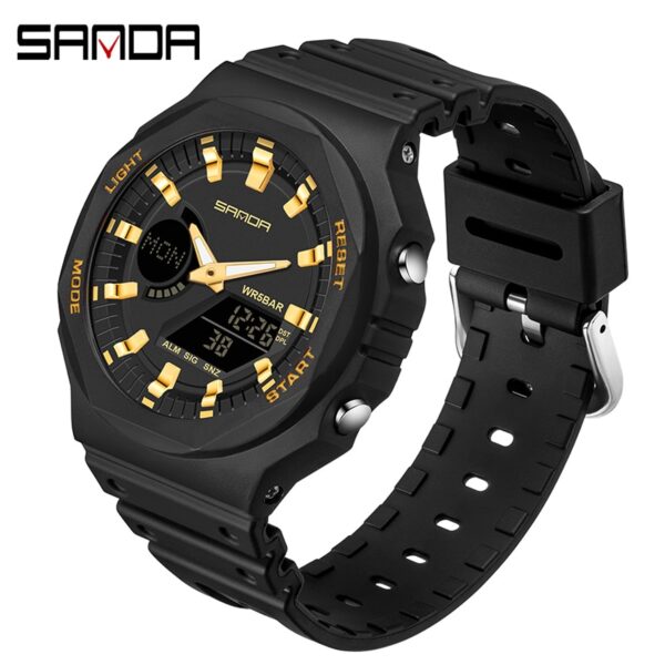 Men Quartz Watches Waterproof Men Military Sport Watch Dual Display Luminous Wristwatch Orologio uomo - Image 2