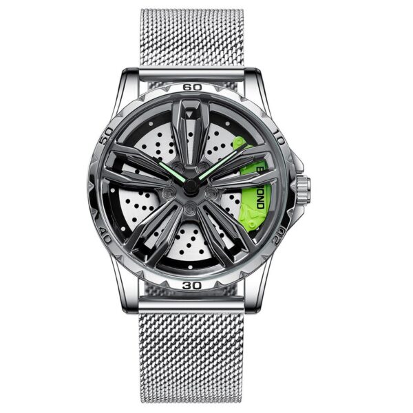 Men Rim Hub Watches Sports Car Men Watch Rotation Waterproof Sport Stainless Steel Wheel Wristwatch Car Quartz Men Watches - Image 7