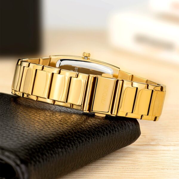 New Square Watch Men - Luxury Stainless Steel Gold Quartz Wristwatch - Image 2