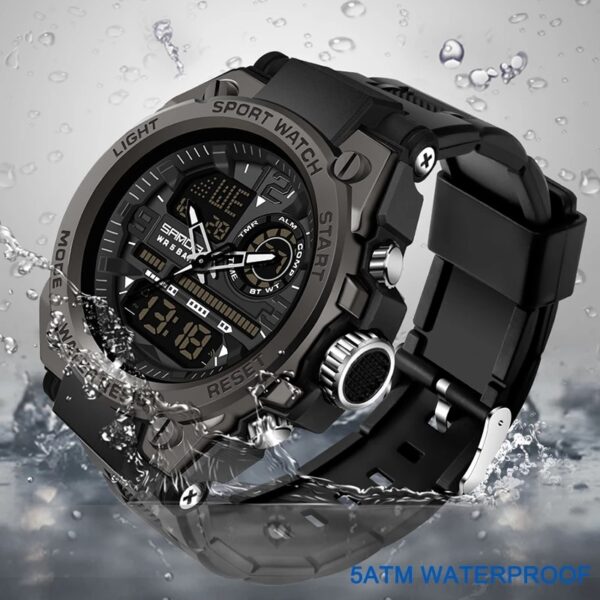 Men Watches 5ATM Waterproof Sport Military Wristwatch Quartz Watch for Men Clock Relogio Masculino 6024 - Image 4