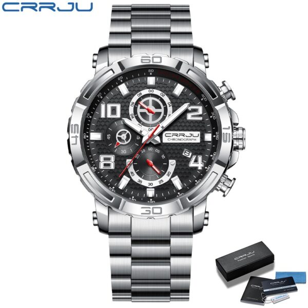 Men Watches Big Dial Waterproof Stainless Steel with Luminous hands Date Sport Chronograph Watches Relogio Masculino - Image 9