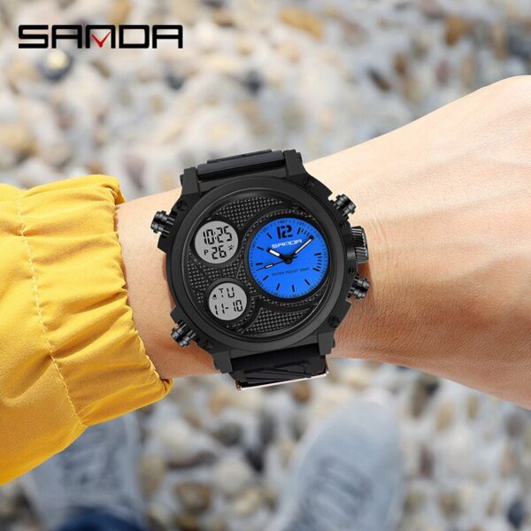 Display Quartz Watch for Men LED Sport Digital Watches 50m Waterproof Electronic Wristwatch Alarm Clock Relogio - Image 4