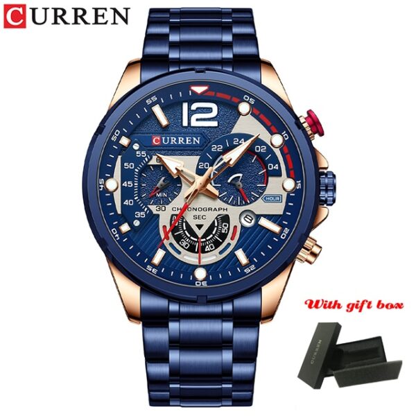 Casual Business Chronograph Waterproof Stainless Steel Watch Mens New Luxury Fashion Quartz Men Watches - Image 13